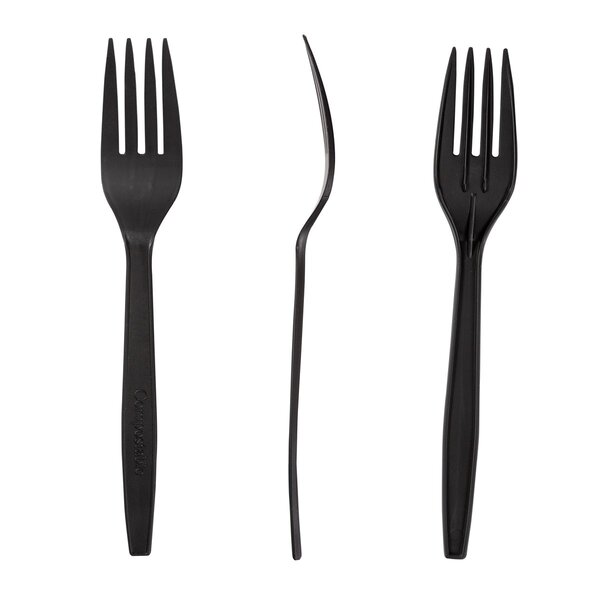 Biodegradable and Compostable PLA Fork Black Color