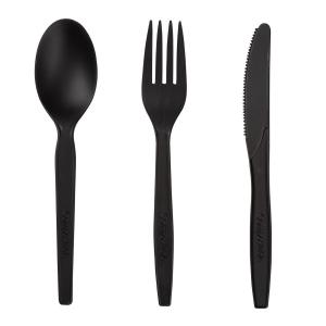 Biodegradable and Compostable PLA Cutlery - Black