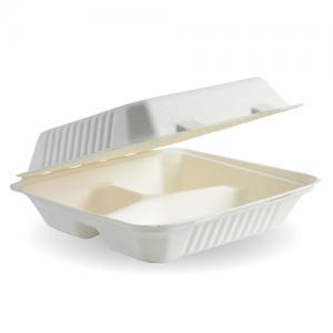 Sugarcane Bagasse Hinged Container