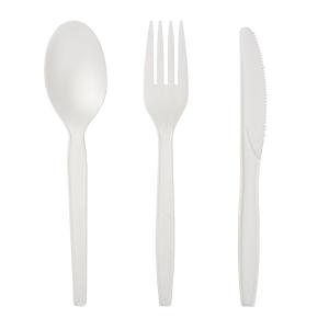 Biodegradable and Compostable PLA Cutlery - White