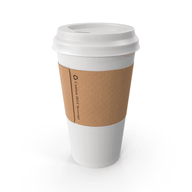 Single Wall Disposable Cup with Lid for Hot and Cold Drinks