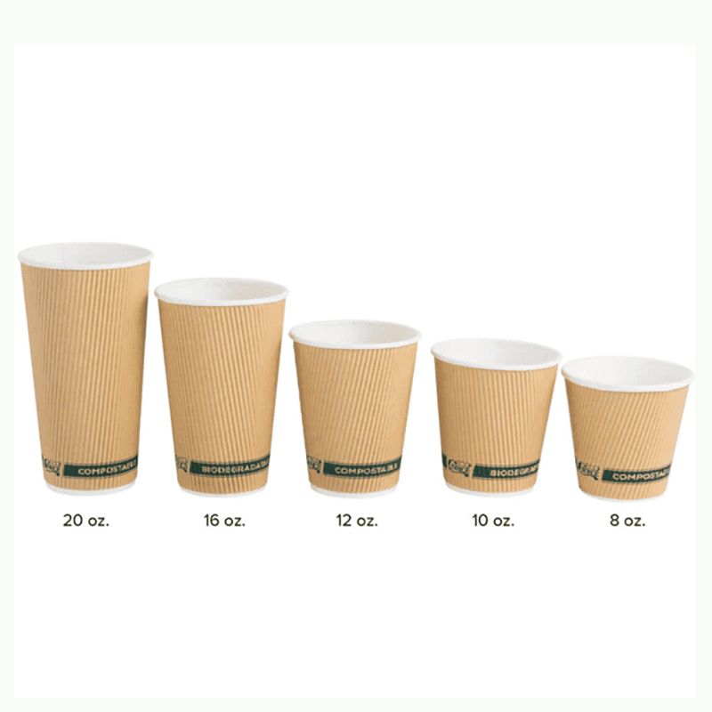 Ripple Wall Custom Disposable Printed Paper Coffee Cup