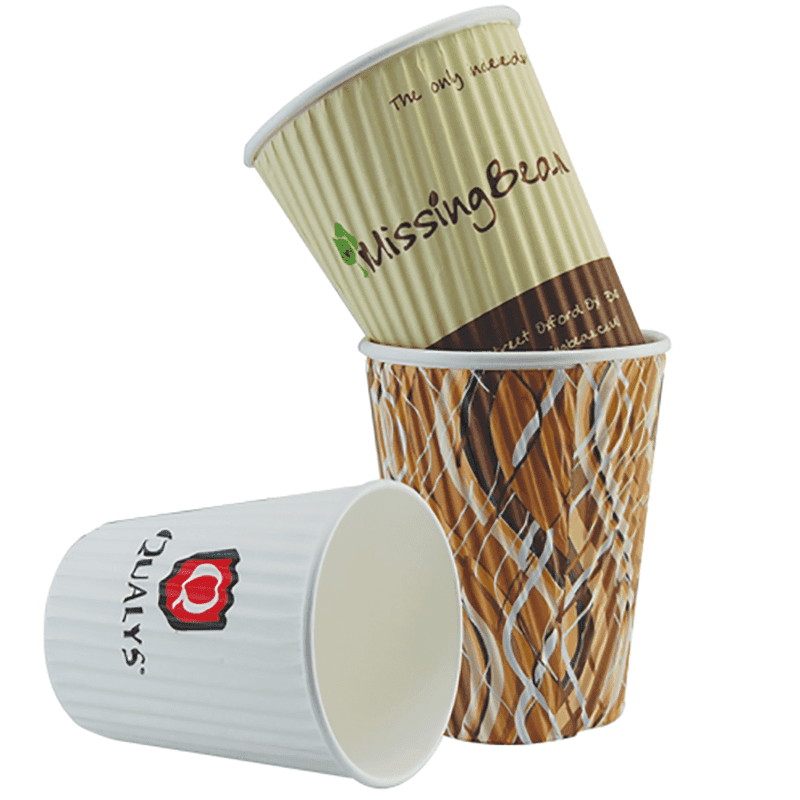 Ripple Wall Custom Disposable Printed Paper Coffee Cup